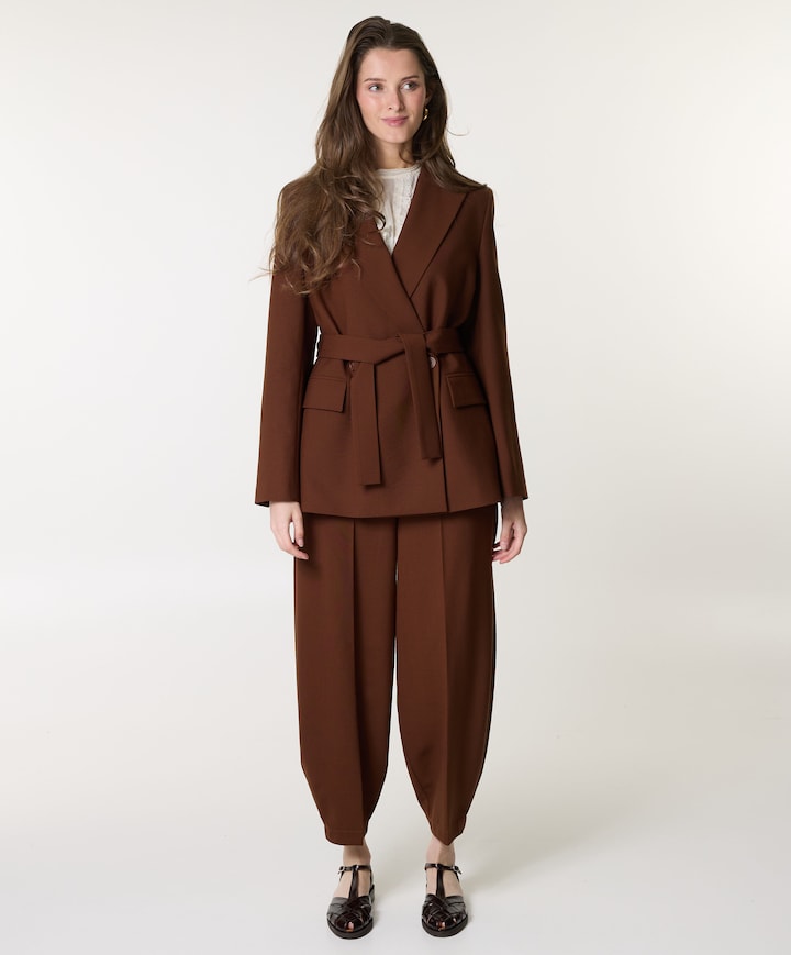 Dames blazer bruin