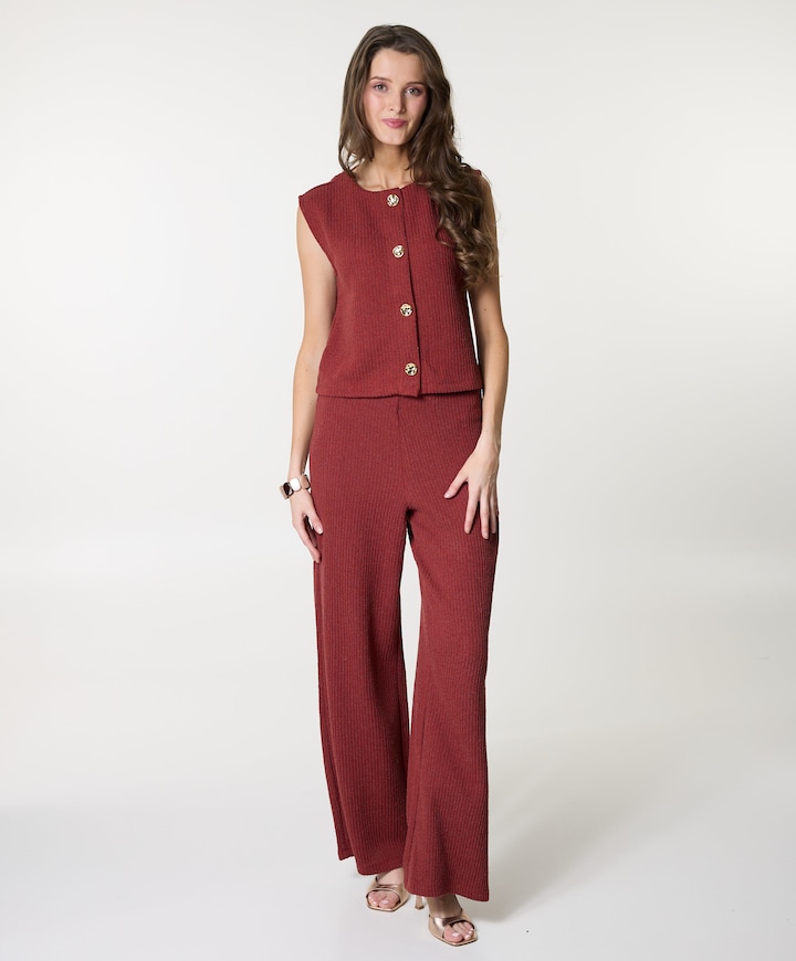 ONLVICKI WIDE SWT dames broek rood