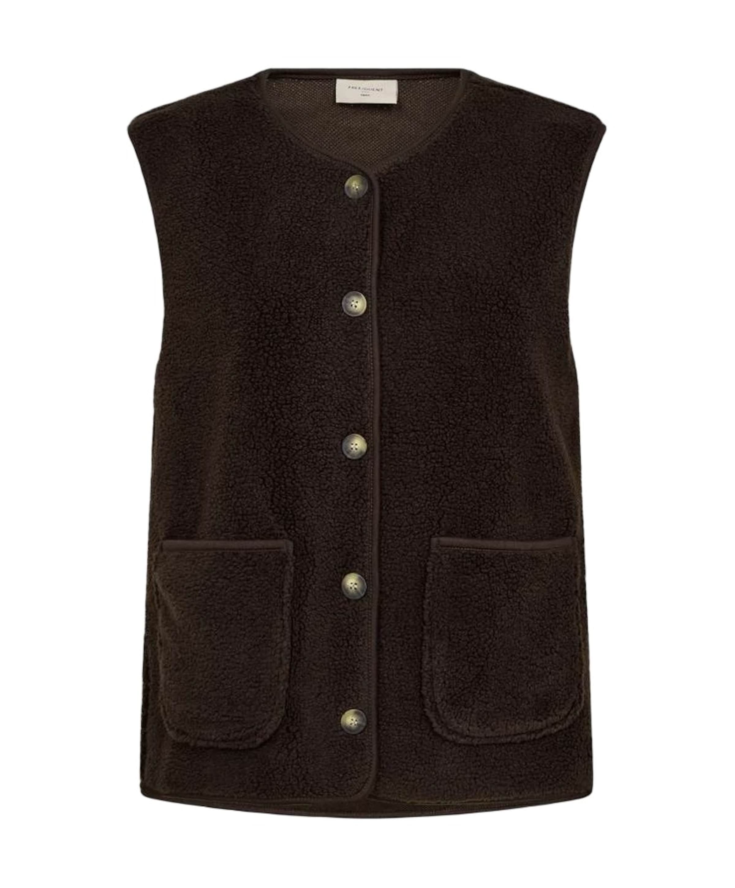 Dames gilet bruin