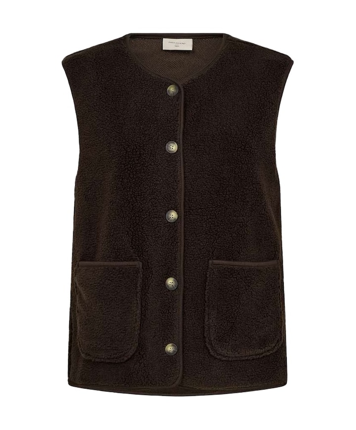 Dames gilet bruin