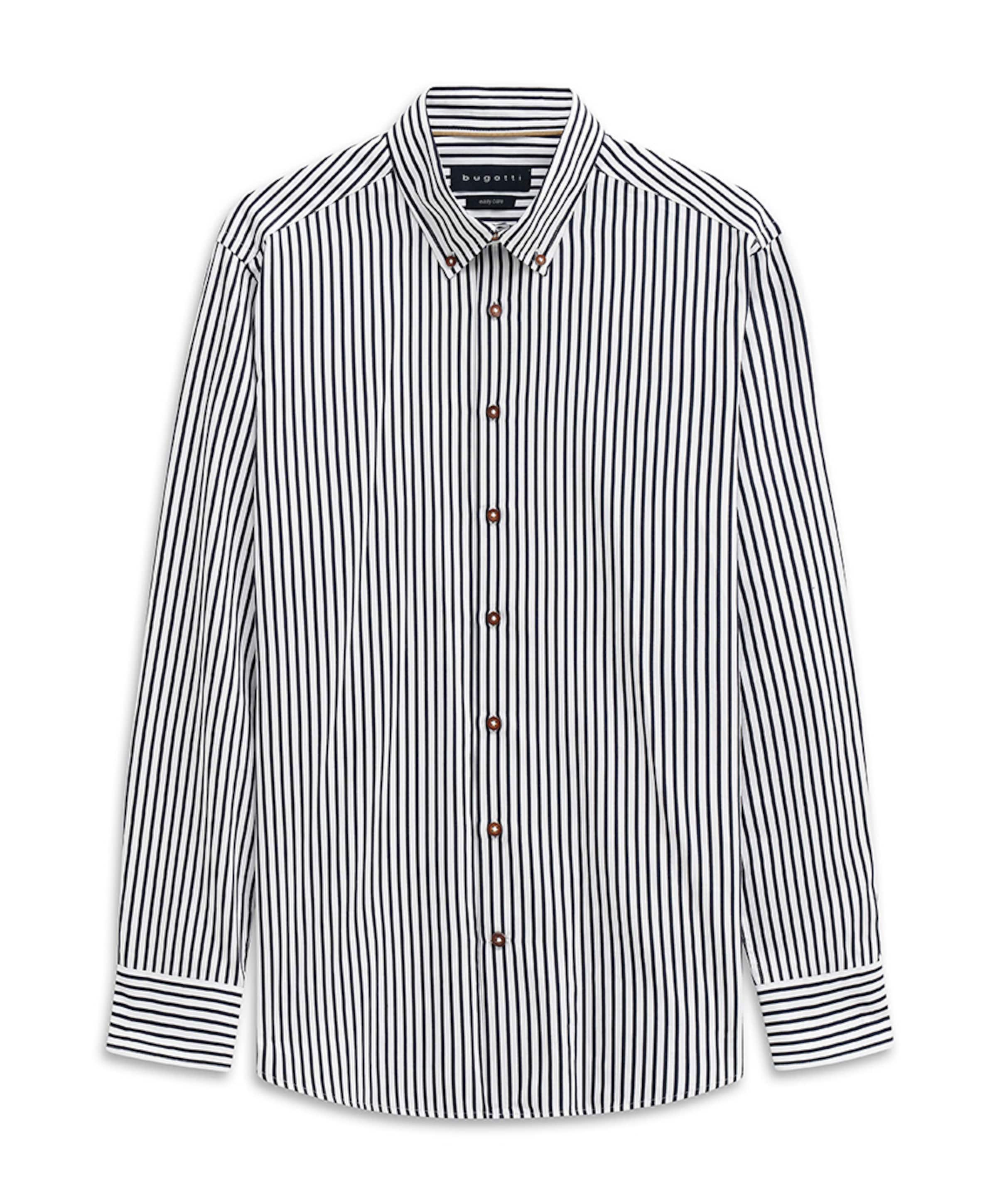 Heren overhemd lange mouw blauw