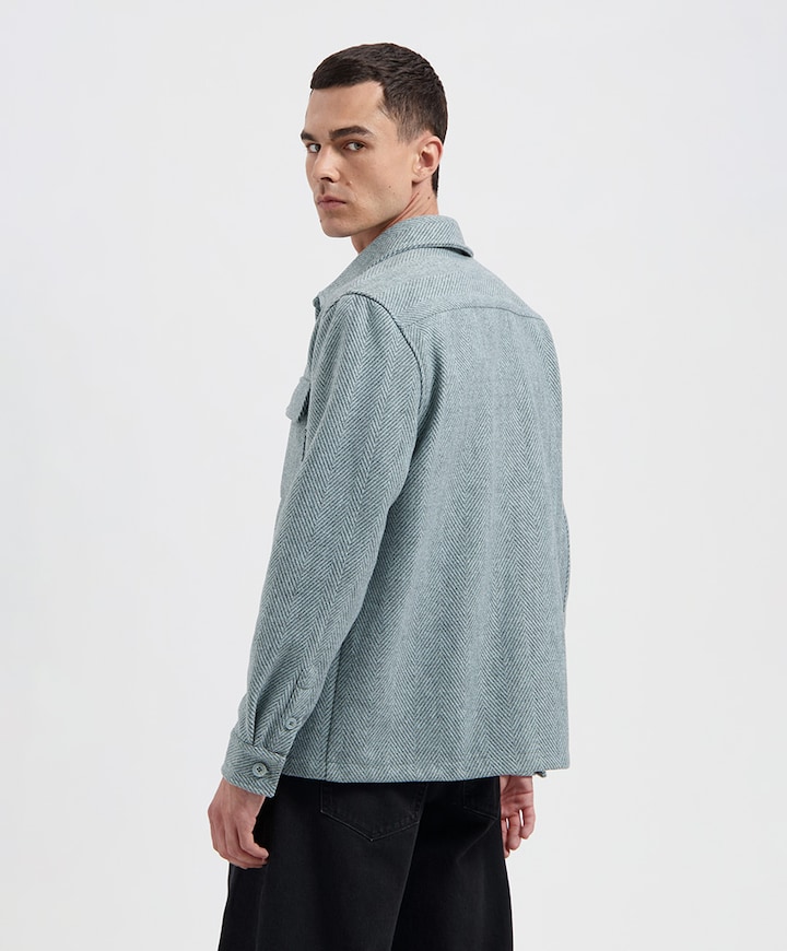 Heren overshirt groen