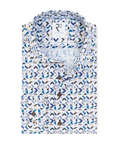 Heren overhemd lange mouw blauw