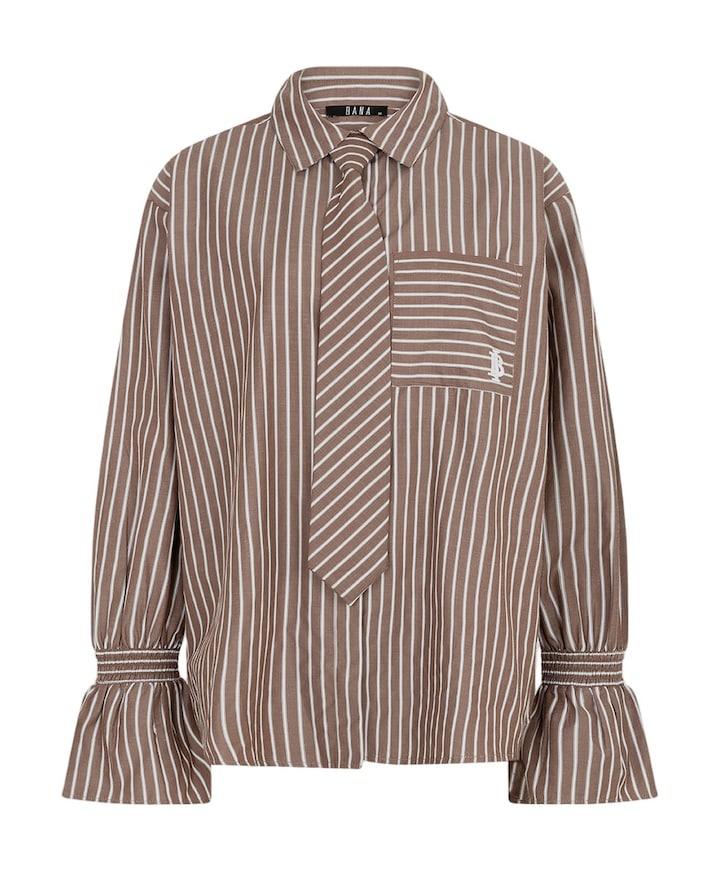 Dames blouse bruin