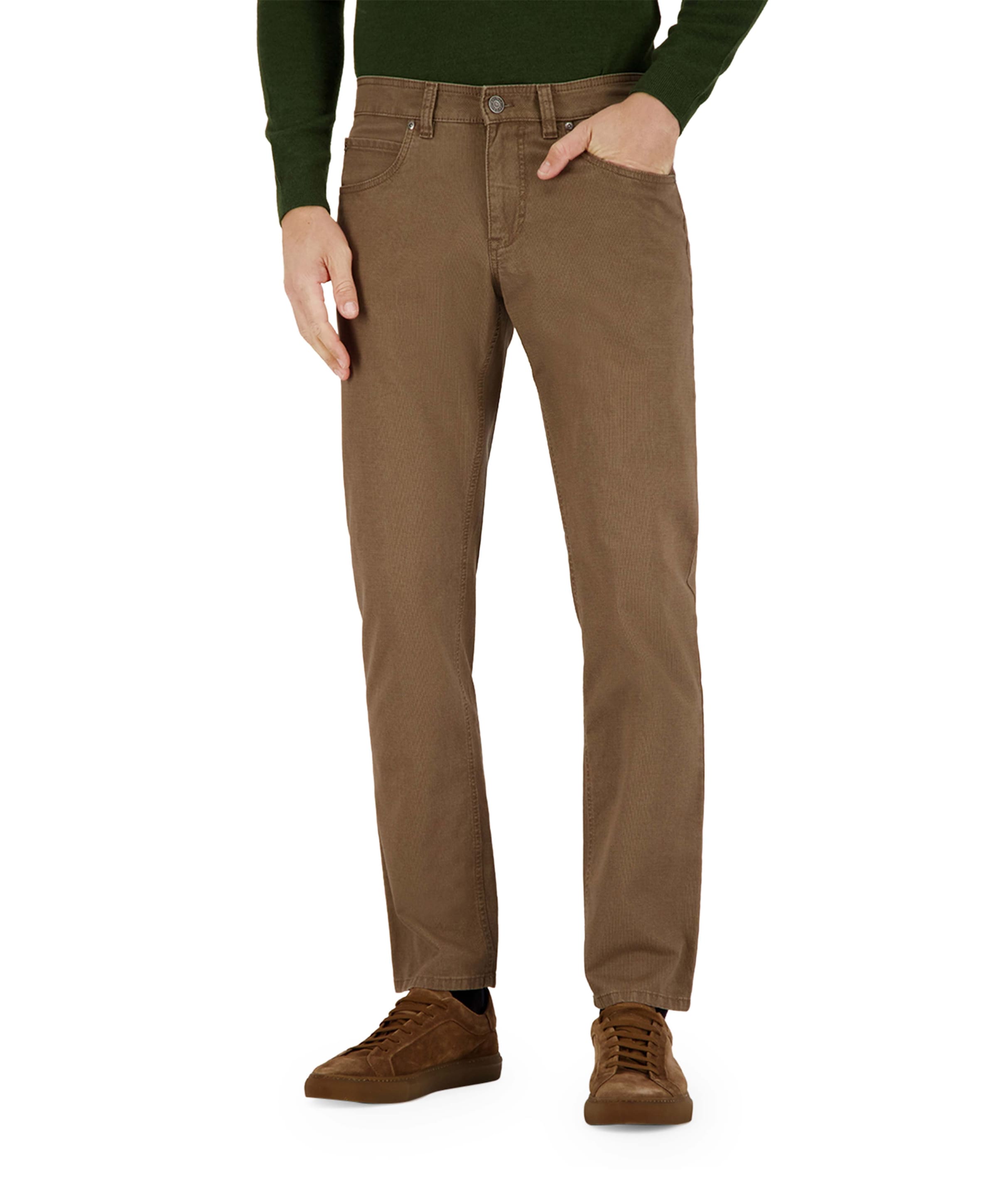 5-Pocket Modern Fit broek bruin