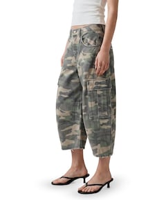 Aliana-Ber Cargo 8380 Earth camouflage dames jeans groen