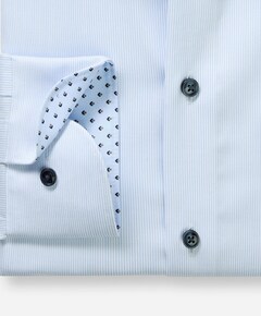 Heren overhemd extra lange mouw blauw