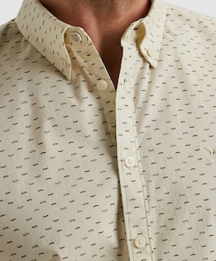 Heren overhemd lange mouw ecru