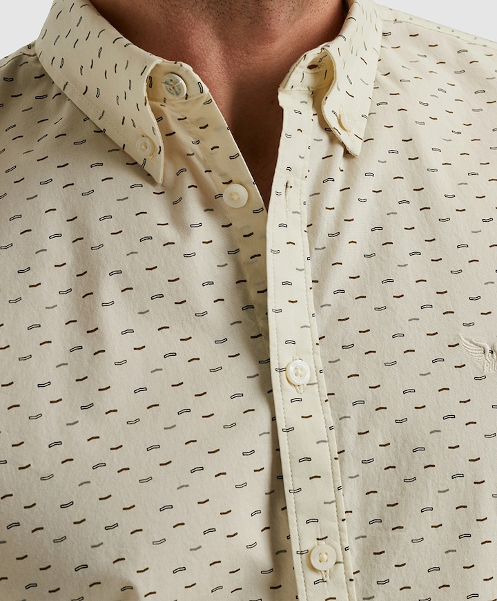 Heren overhemd lange mouw ecru