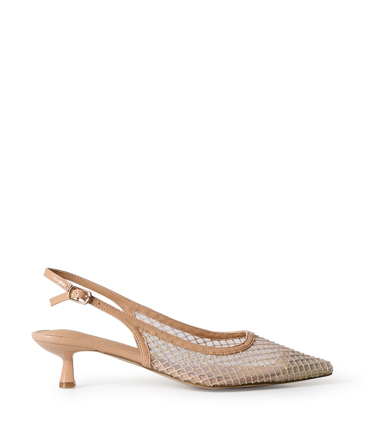 Zhou dames slingbacks beige