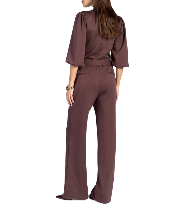 GINA FANCY VIS 436 dames jumpsuit bruin
