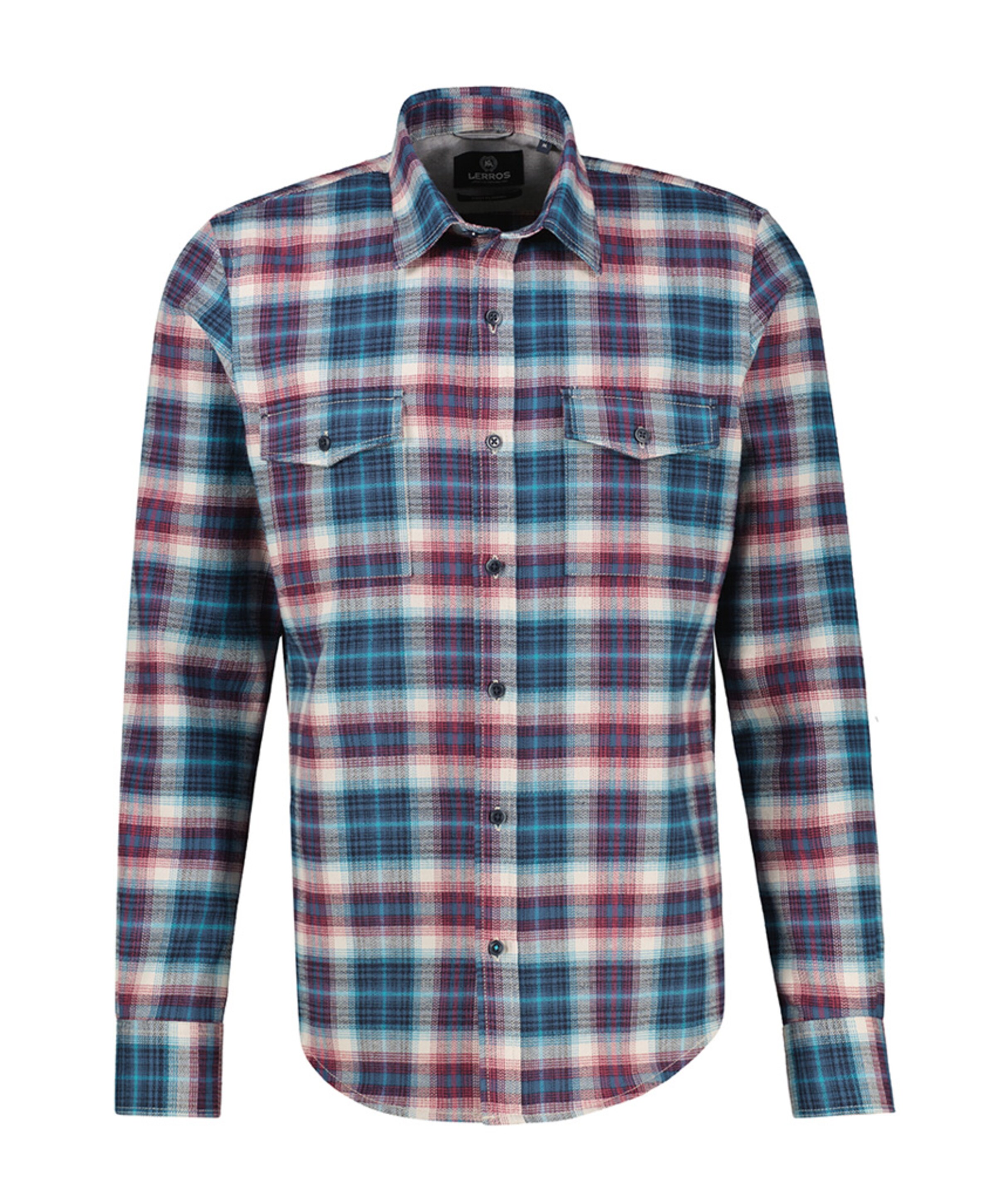 Heren overhemd lange mouw rood