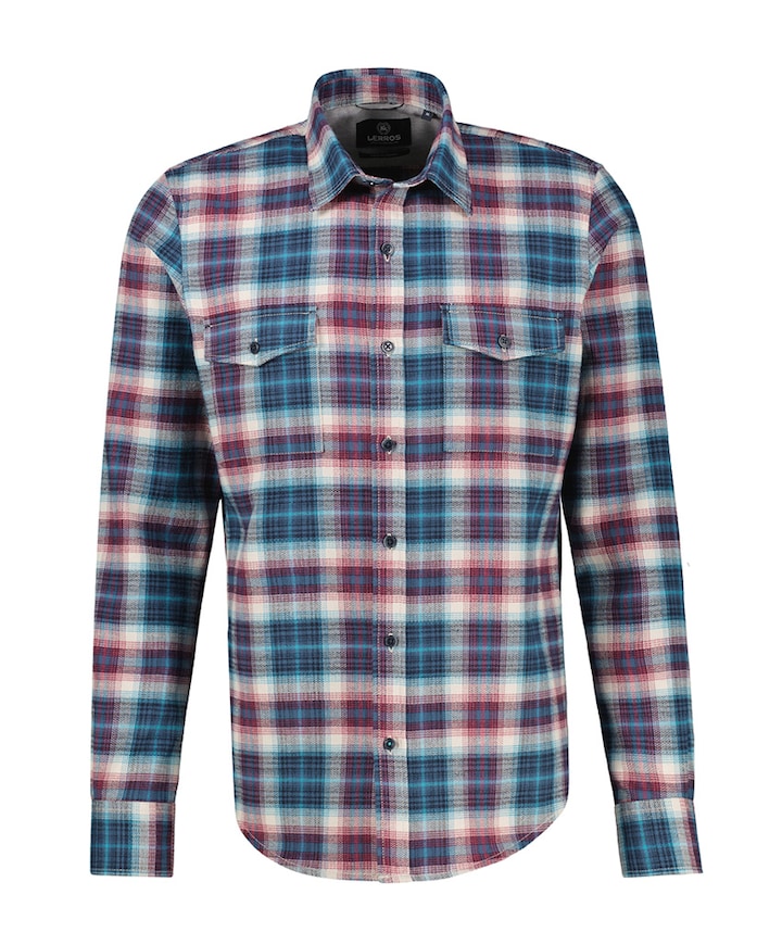 Heren overhemd lange mouw rood