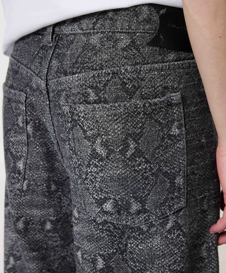 Daily Paper Denim Snake Oversized heren jeans grijs