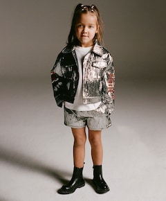 SILVER meisjes korte broek zilver