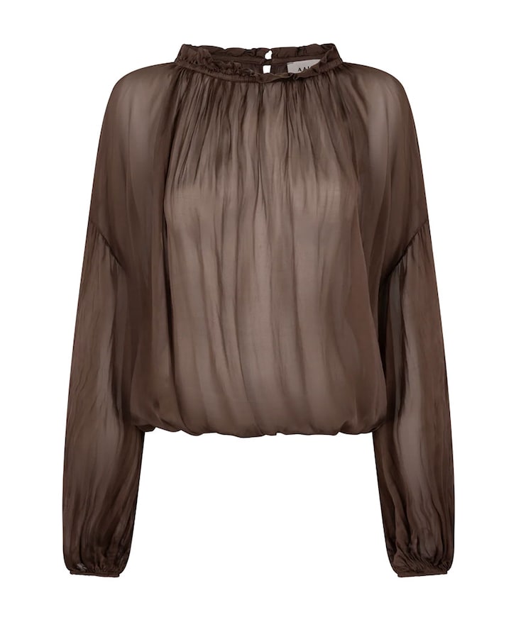 Dames blouse bruin