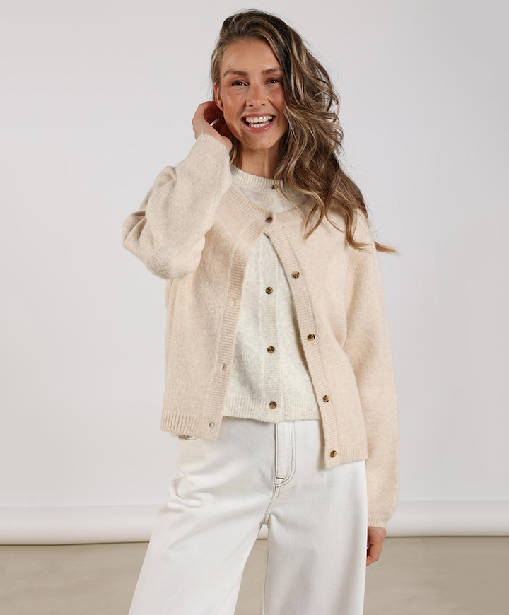 Dames vest beige