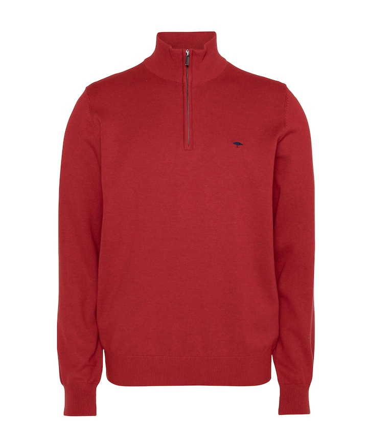 Heren trui met rits rood