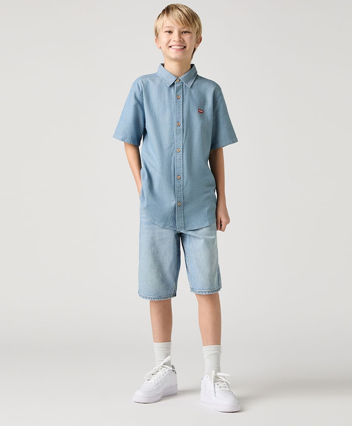 Skate shorts jongens korte broek blauw