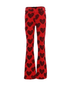 Little velvet flare pants meisjes broek rood
