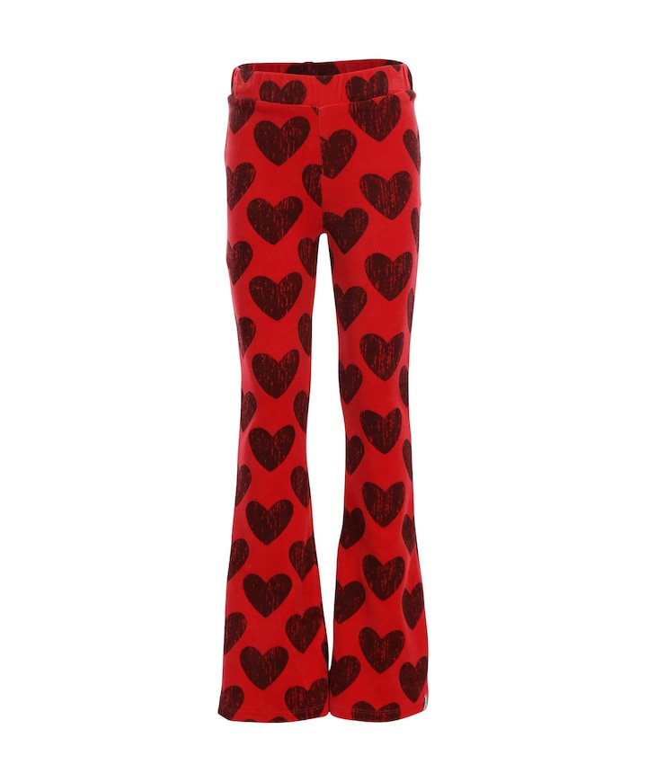 Little velvet flare pants meisjes broek rood