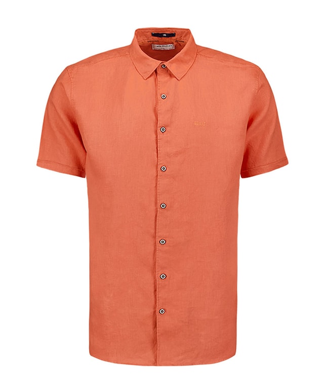 Overhemd korte mouw oranje