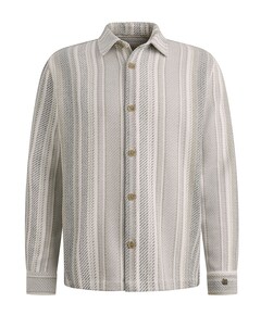 Heren overhemd lange mouw beige