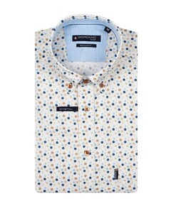 Heren overhemd lange mouw blauw