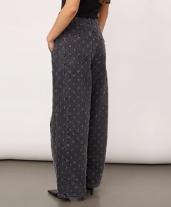 DerriCC Dot dames jeans grijs