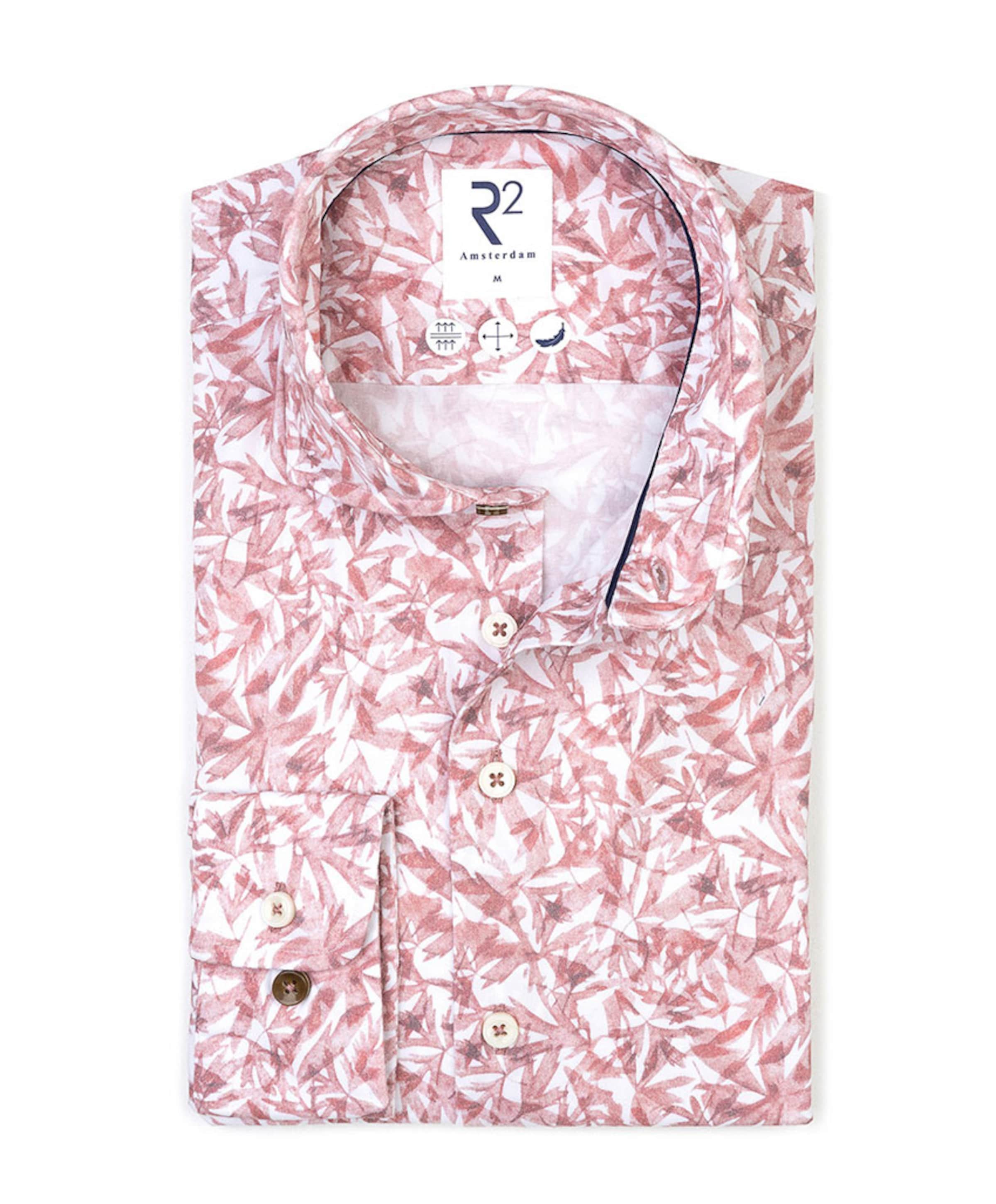 Heren overhemd lange mouw rood