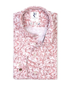 Heren overhemd lange mouw rood