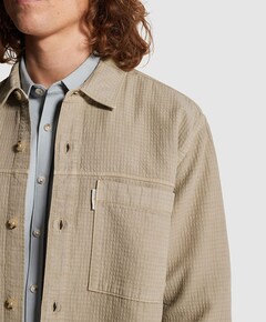 Heren overhemd lange mouw grijs