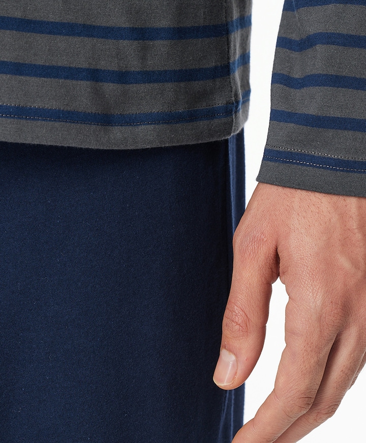 Heren pyjamaset grijs