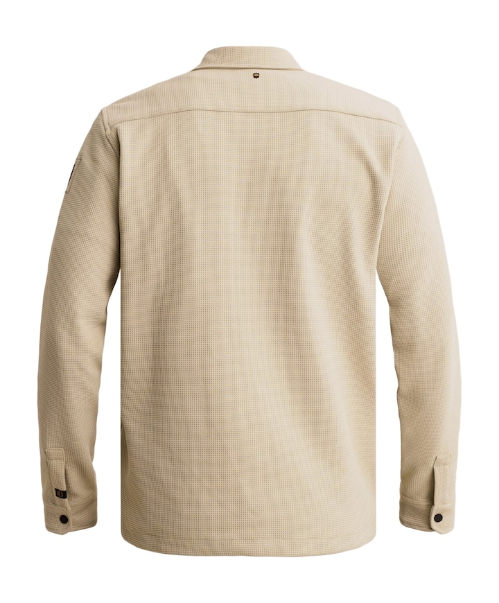 Heren overhemd lange mouw beige