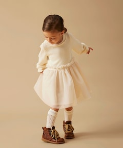 Meisjes jurk ecru