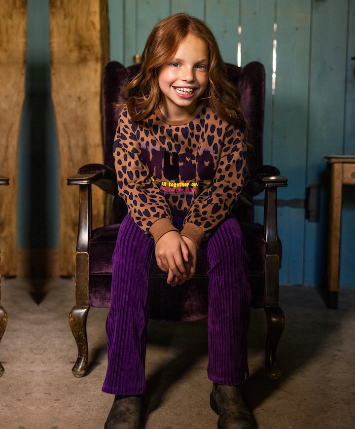Meisjes sweater bruin