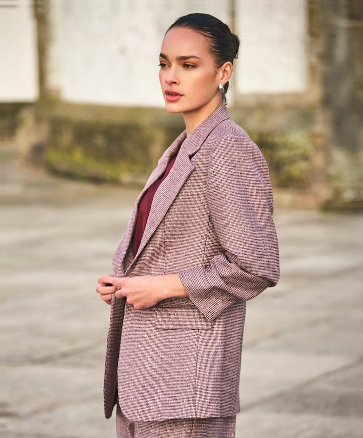 Dames blazer bordeaux