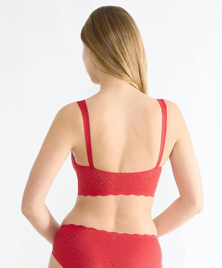 Dames bralette rood