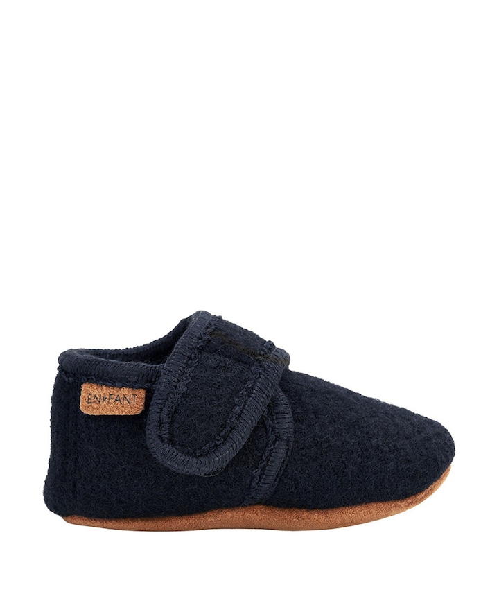 Baby wool slippers uniseks pantoffels  blauw