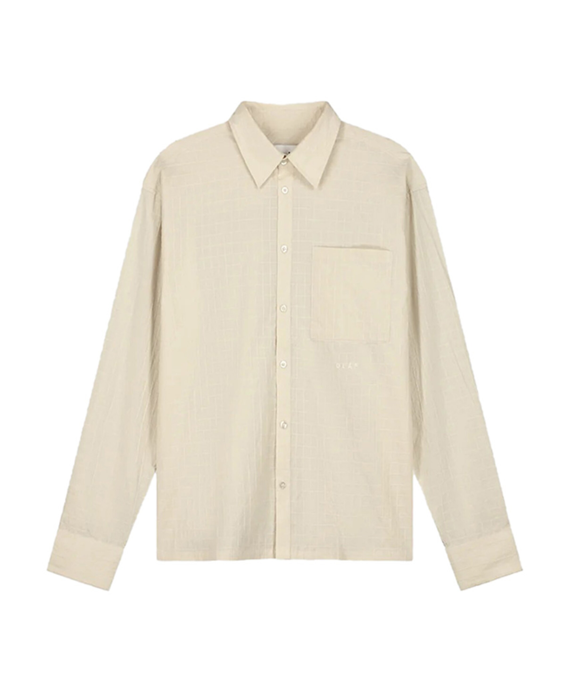 Heren overhemd lange mouw ecru