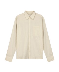 Heren overhemd lange mouw ecru