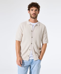 Heren polo beige