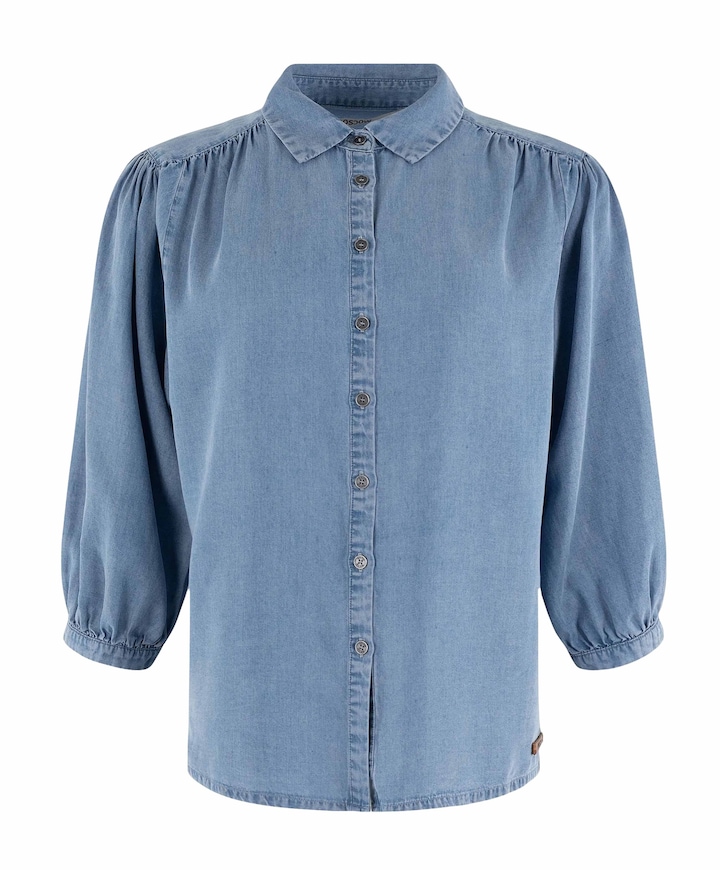 Dames blouse blauw