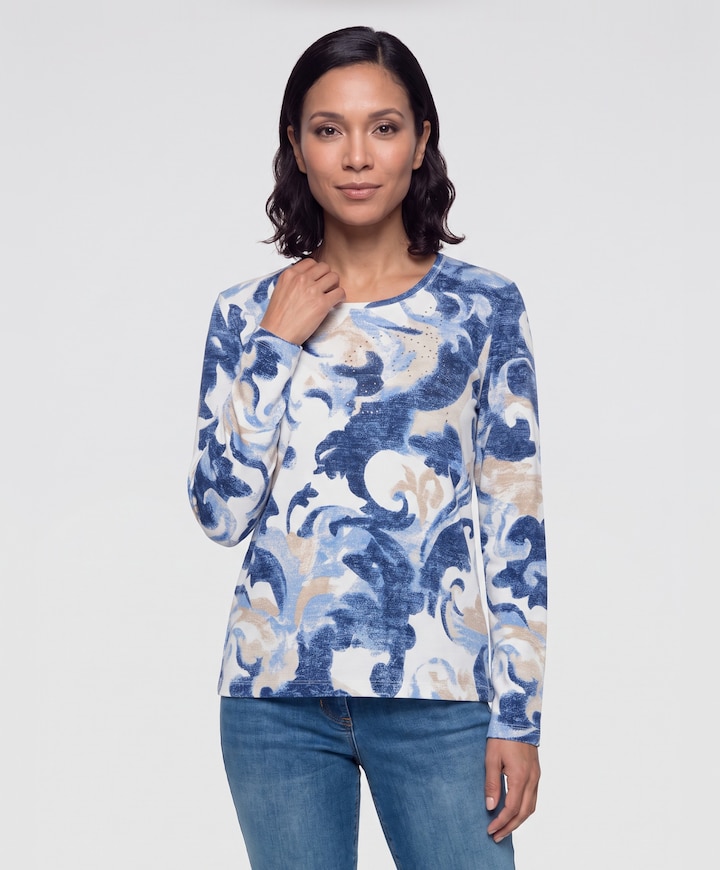 Dames longsleeve blauw