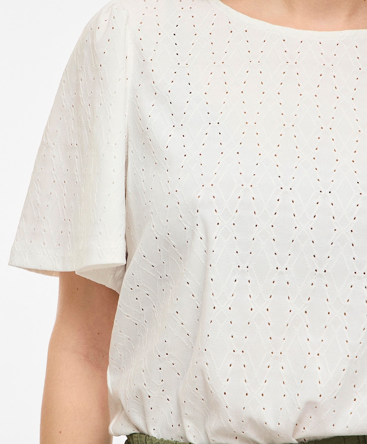 Dames top ecru