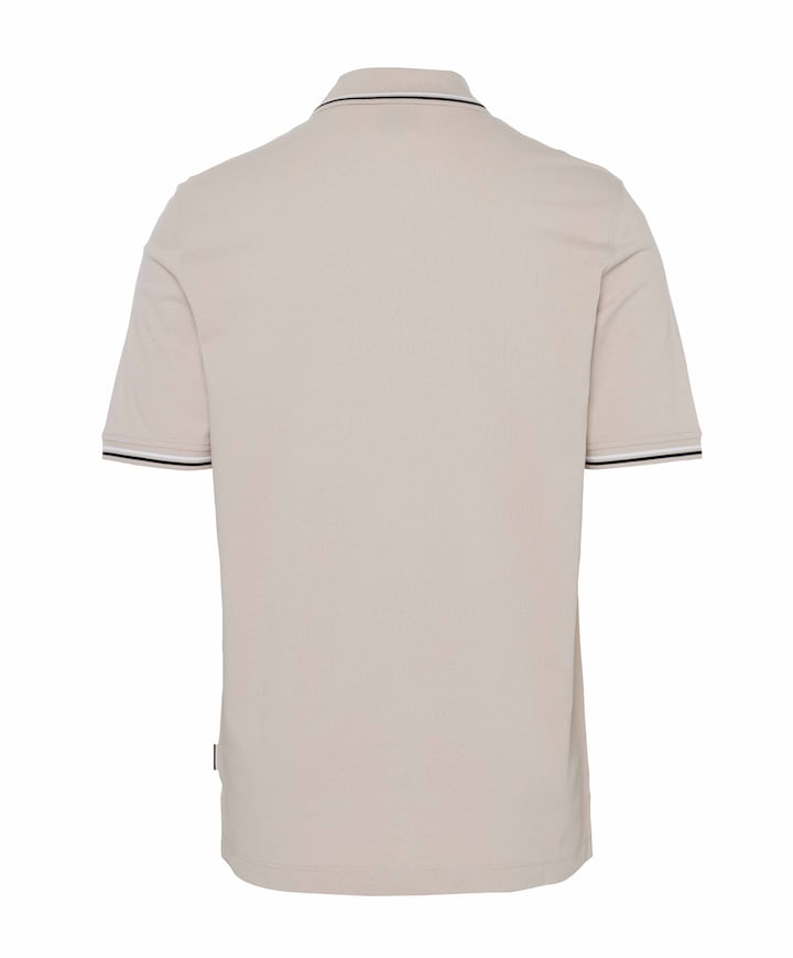 Heren polo beige