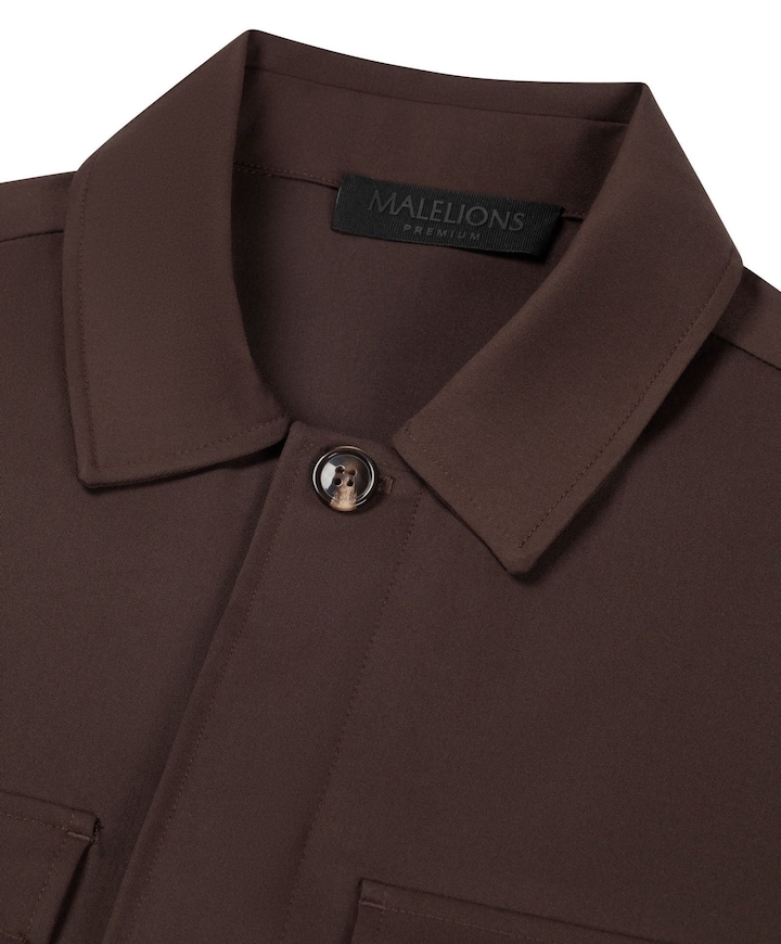 Heren overshirt bruin