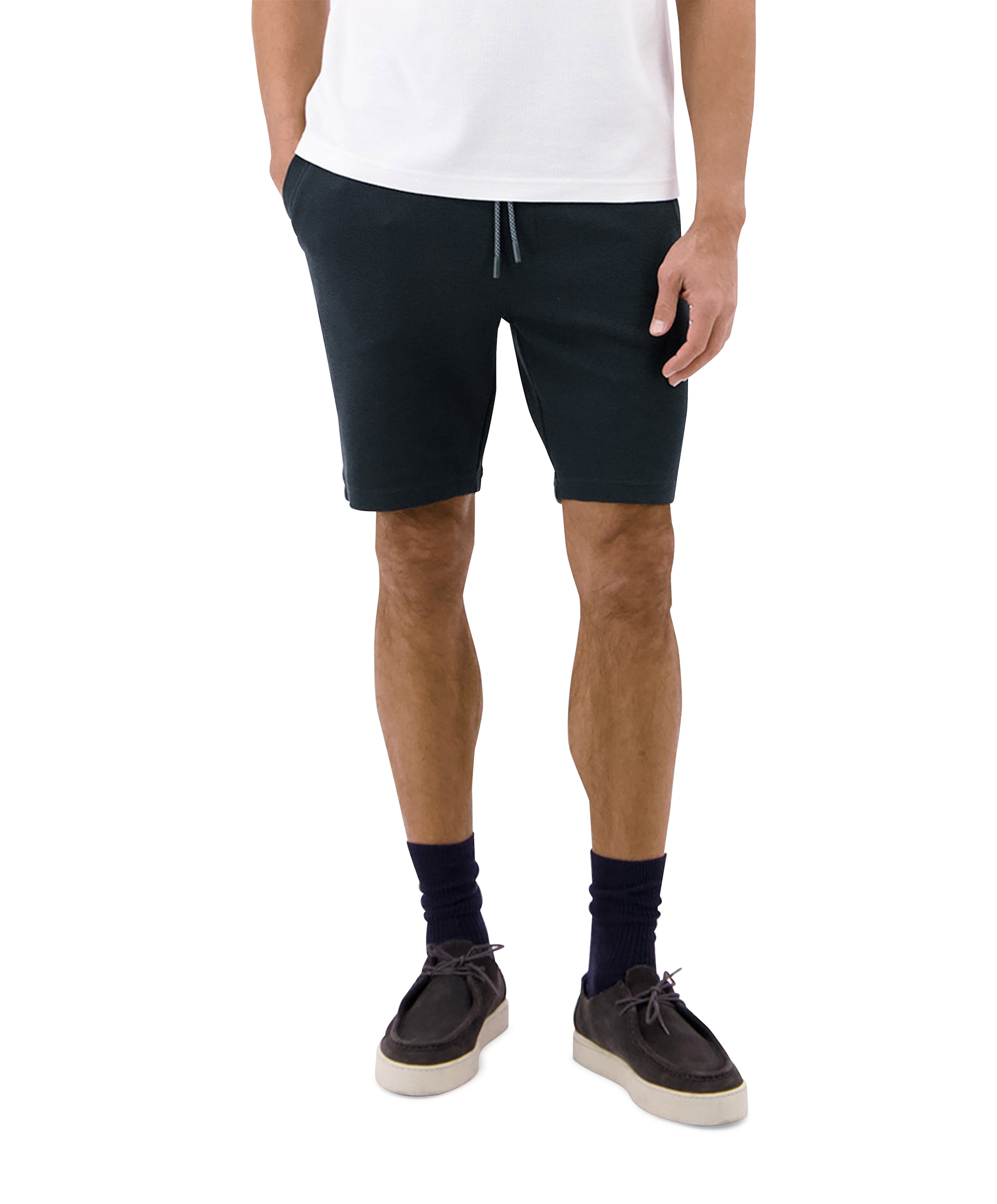 heren korte broek blauw