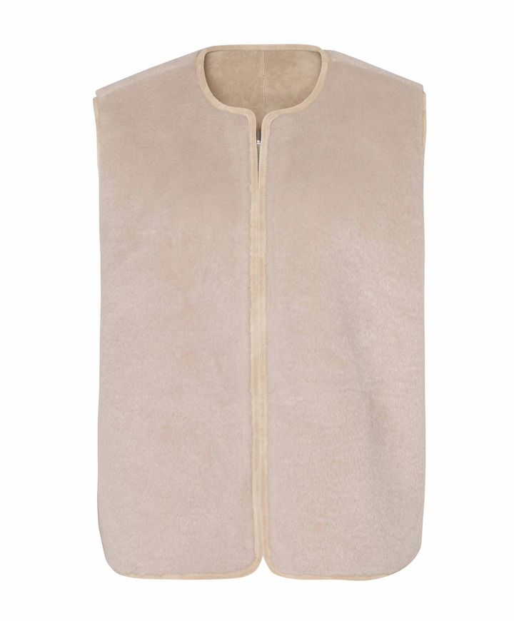 Dames bodywarmer reversible beige