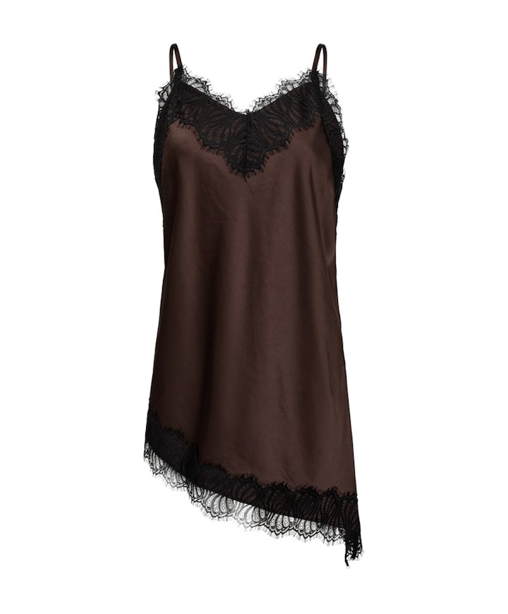 Dames top bruin